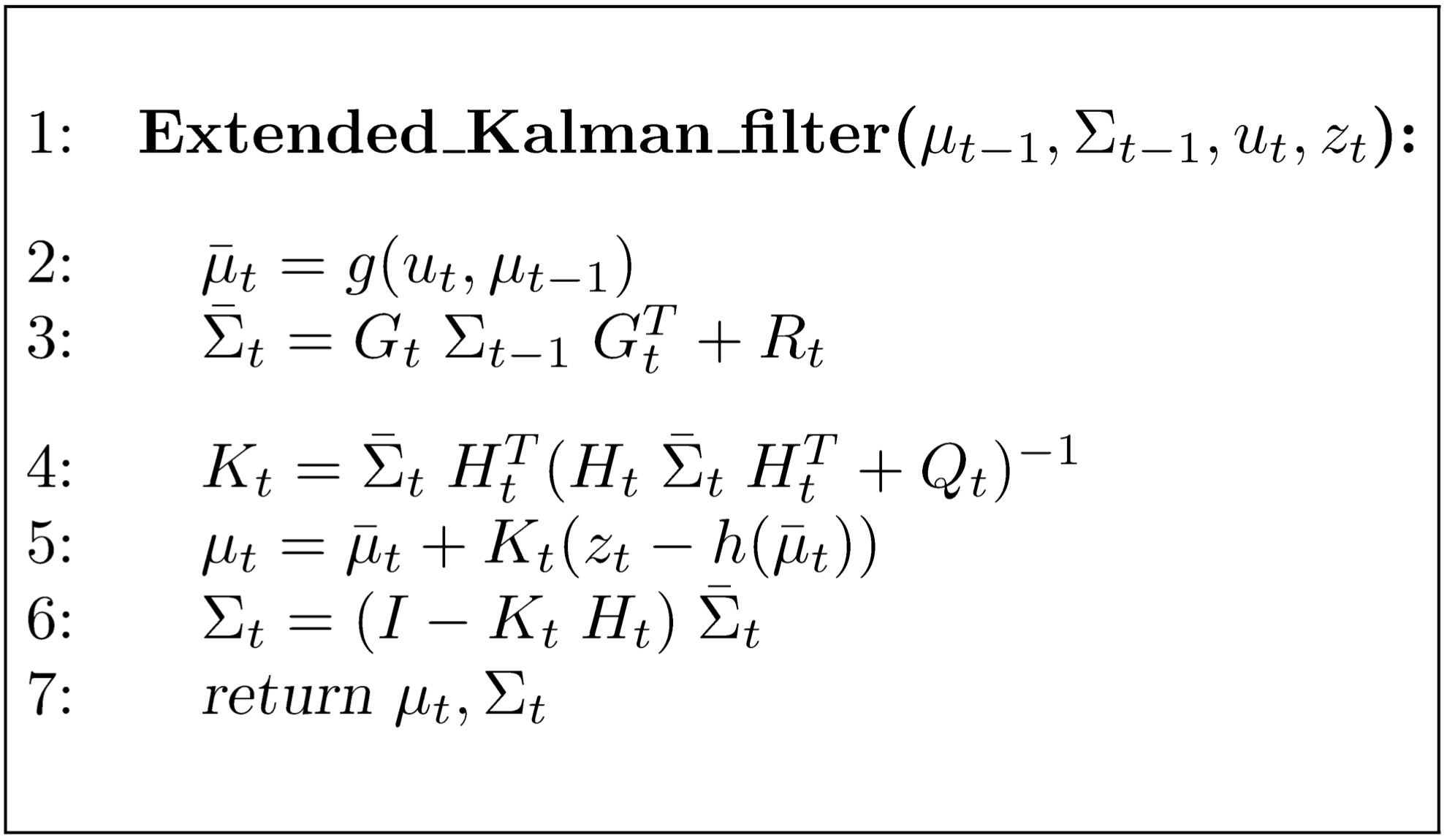 The pseudo code is from the slides of the course in [1]